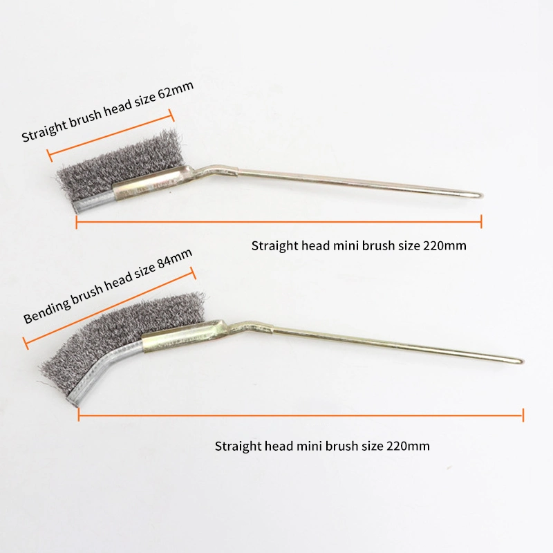 Mini Stainless Steel Derusting Iron Handle Elbow Cleaning Wire Brush