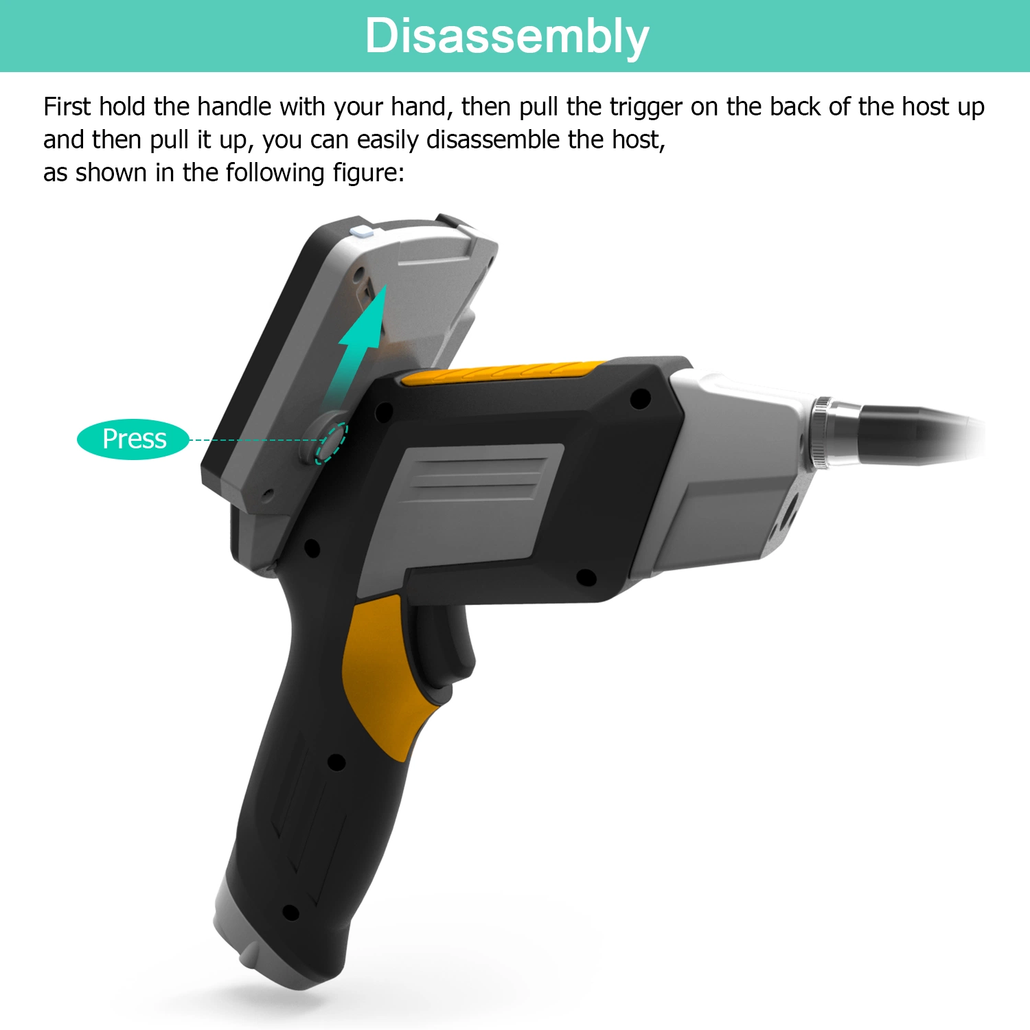 Dual Lens Endoscope Camera Handheld with 4.3" Screen Borescope Camera Rigid Endoscopic Camera Engine Sewer Drain Pipe Inspection