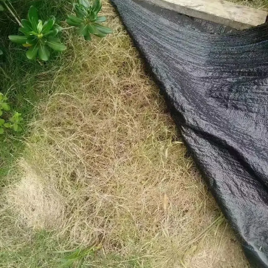 Paisaje de jardín agrícola tejida tejido piso cubierto de maleza de la barrera de la maleza Mat