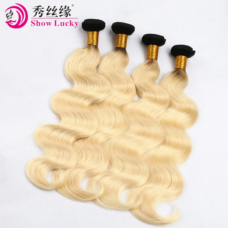 Long Hair Body Wave 1b/613 Ombre Malaysian Hair Cuticle Aligned Hair Remy Human Hair Weaving