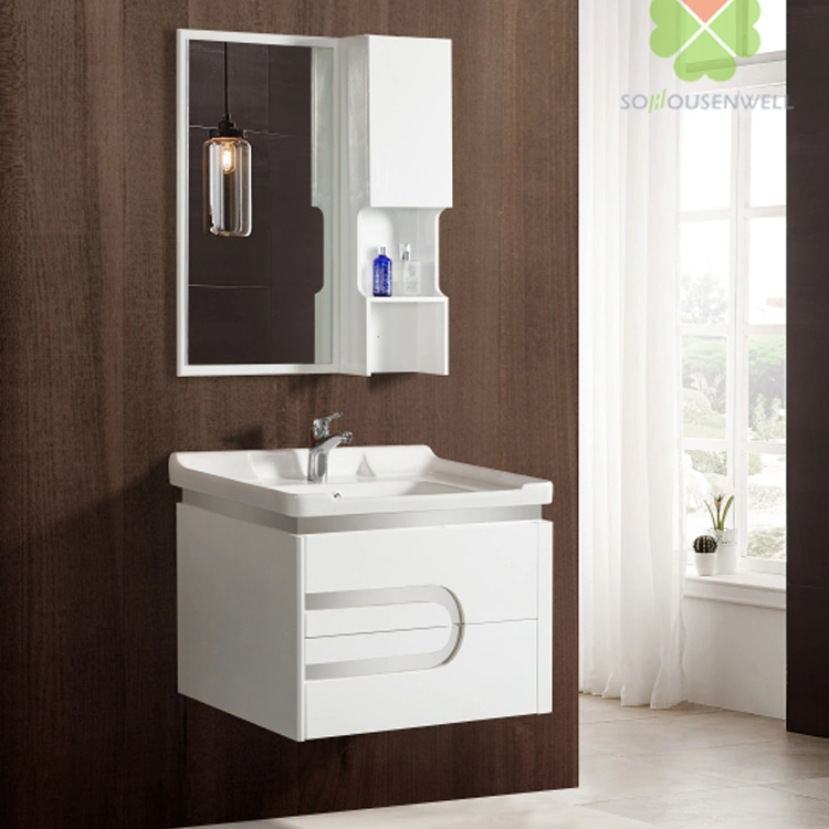 Popular Middle East Curved PVC High-Density 0.55 Metal Strip Style Intelligent Mirror Bathroom Cabinet Smart Furniture