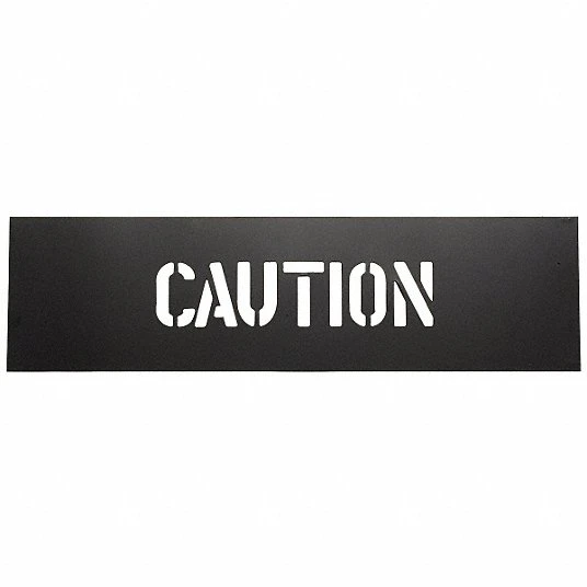 Caution Warning Safety Black PVC Stencil 2 in*6 in