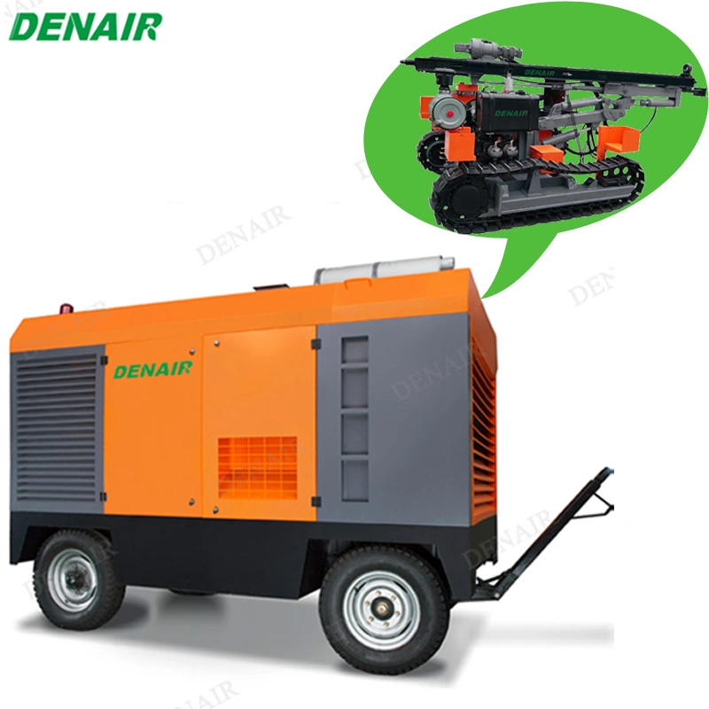 Diesel Driven Air Compressor for Copper Mine Project (No Wheels)