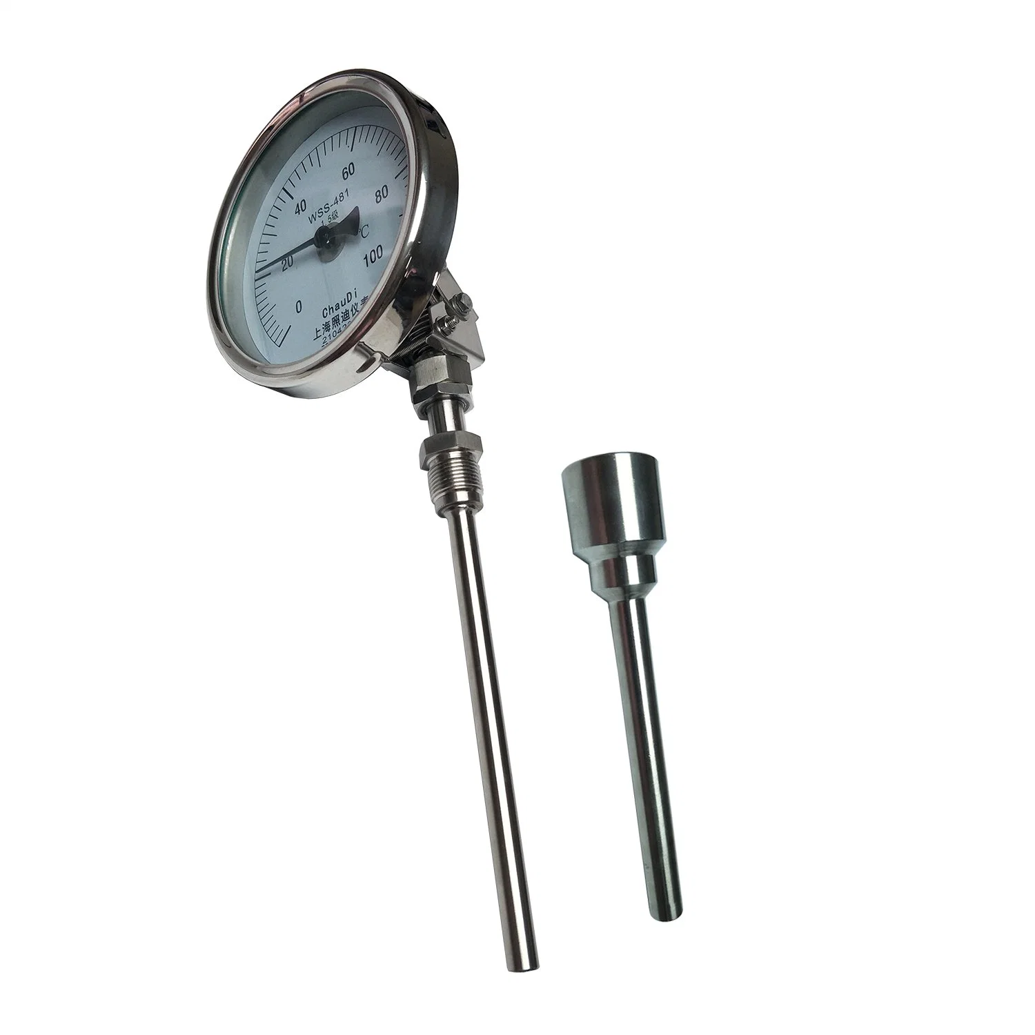 Factory Price Bimetal Thermometer 0-600&ordm; C Heat Transfer Oil Temperature Meter