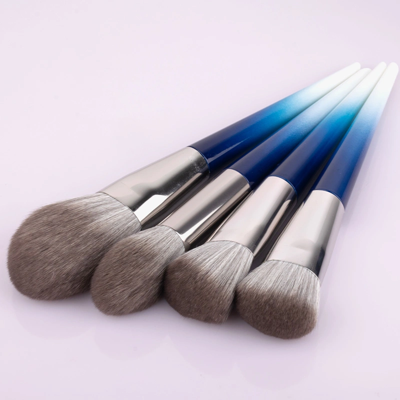 Elegant Blue Ombre Makeup Brush Set - 12 Pack Private Label Cosmetics Brush Set