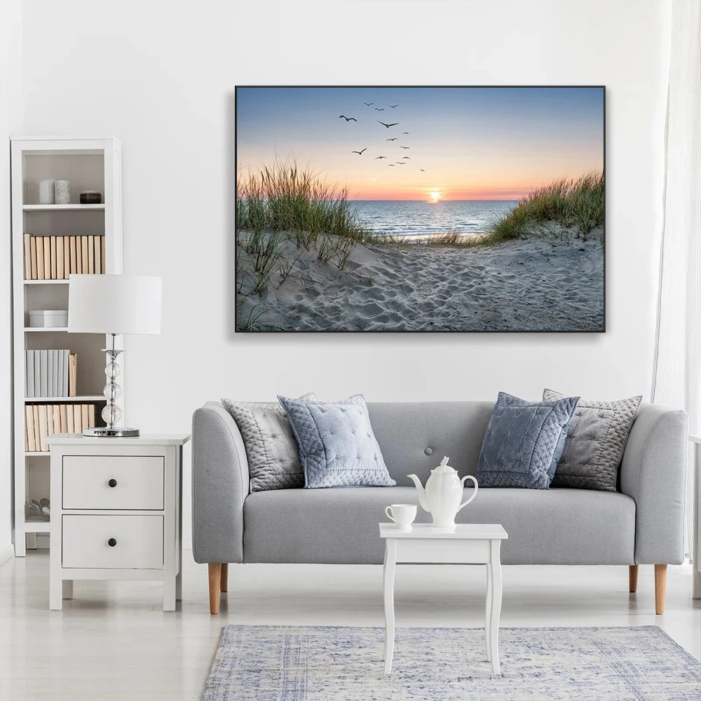 Seascape paisaje Sunset Beach Ver el arte de pared de lienzo de puente de la impresión barata Home Decoración pintura decoración personalizada Regalo moderno