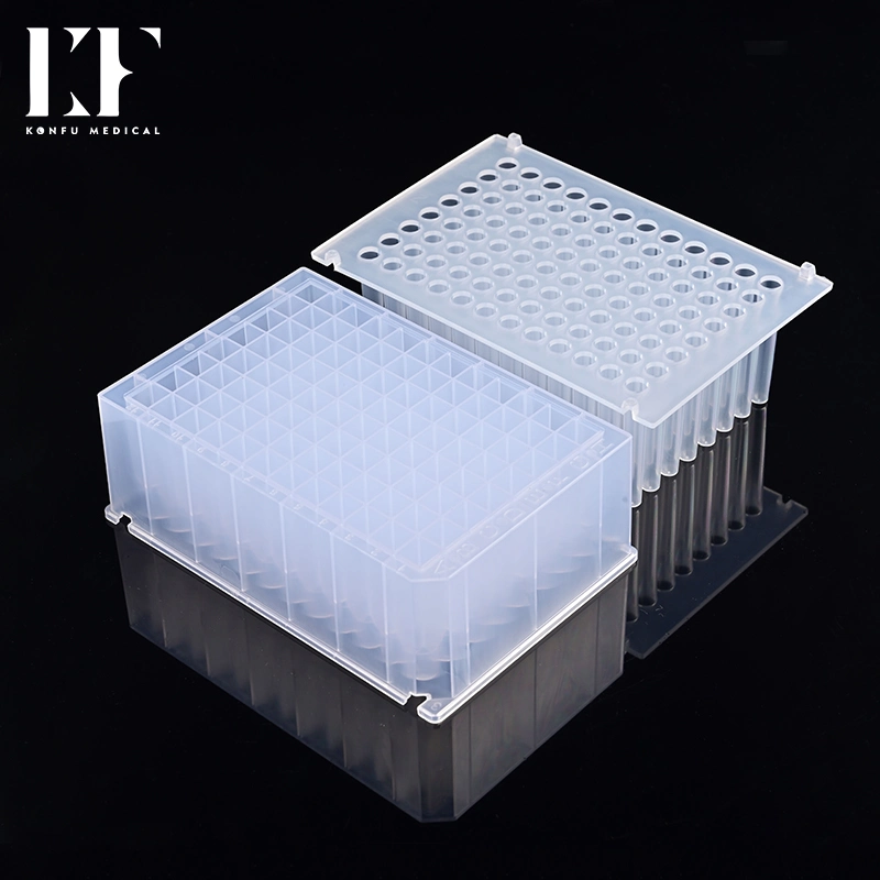 Highly Chemical-Resistant Plates 2.2ml 96 Square Deep Well Plate Conical Bottom Used with Kingfisher Purification System for Dedicated Analytic Application