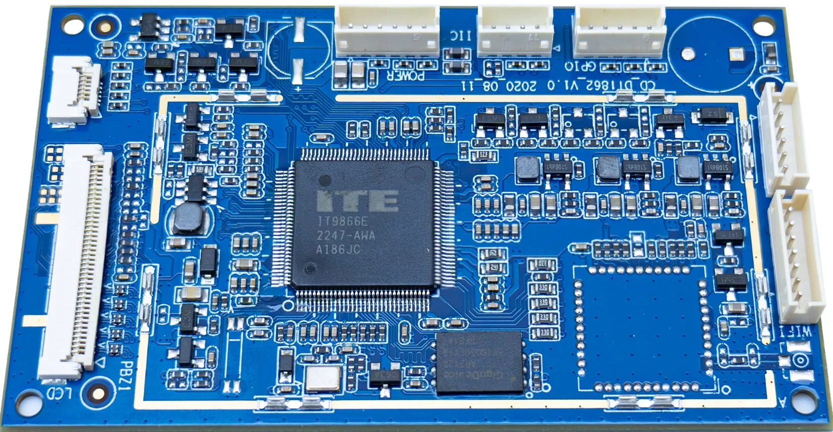 Placa de circuito PCBA profissional personalizada com Mtk8168 incorporado (Mediatek Inc.), suportando Android, WiFi e Bluetooth.