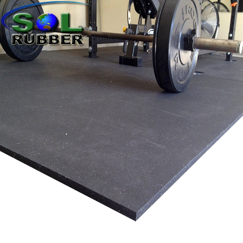 Sol Rubber 8-50mm Non-Slip Recycled Rubber Gym Tile Flooring for Garage