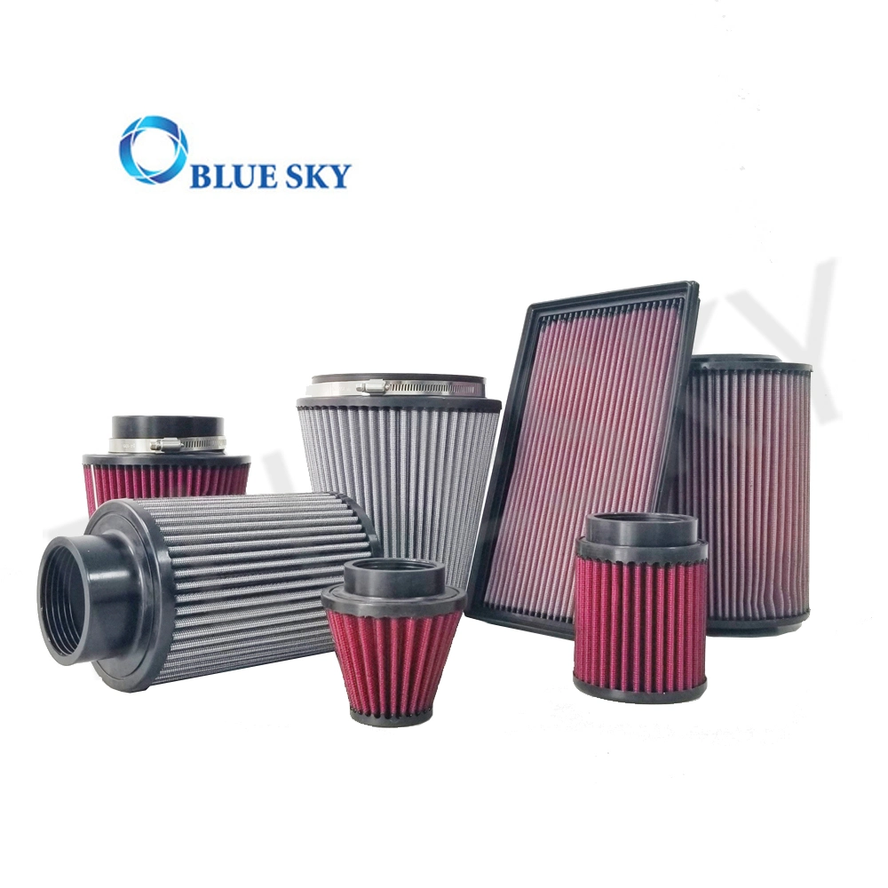 Hot Sale Customized Red Panel Car Air Filter Replacements Universal Auto Filter Spare Parts