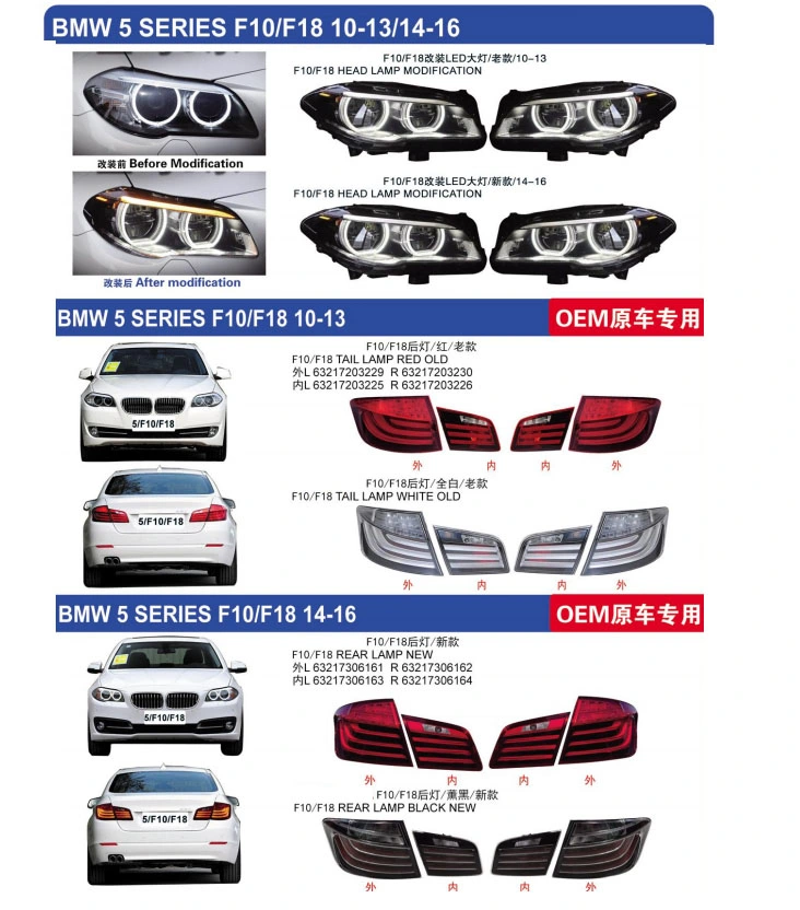 Angel Eye/LED Headlight for BMW E30/E32/E34/E36/E38/E39/E46/E60/E90/E66/F01/E53/E70/F15/E84/E83/F25/G12/G13/E71/E87/F10/Gt/F07/F45/F20/F30/F35/E85/E92/F32/X3