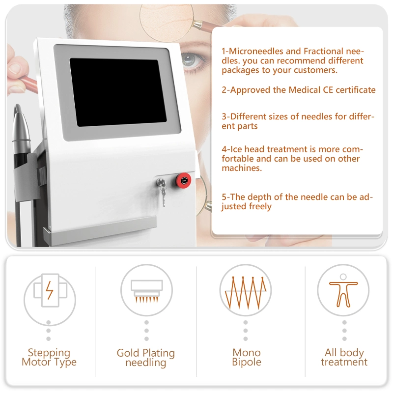 Micro-aiguille fractionnelle RF microneedle pour l'élimination des marques d'étirement