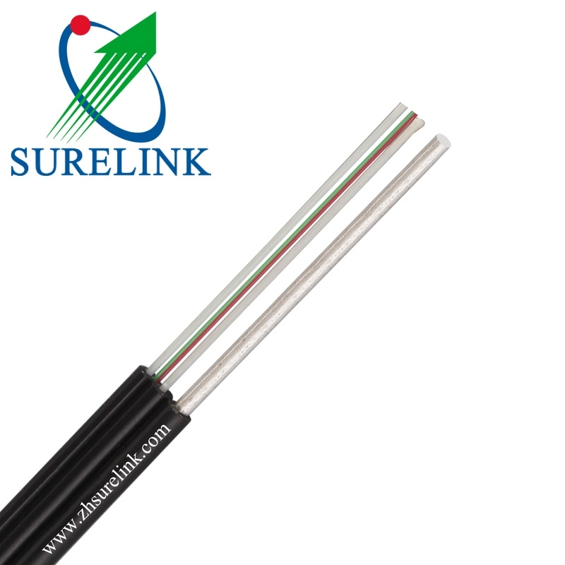 Outdoor FTTX Optical Fiber Flat Drop Cable with Center Loose Tube