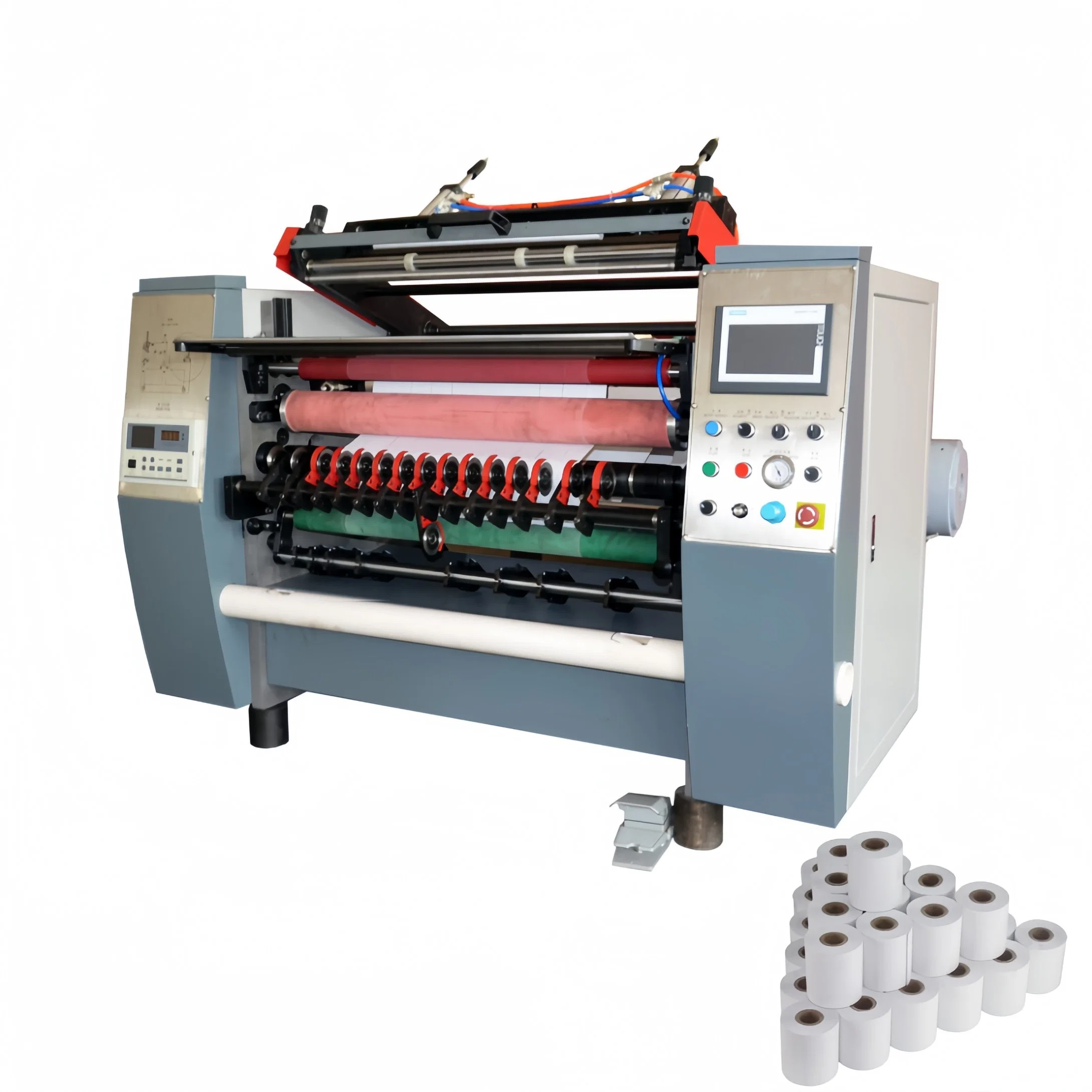 TTR Thermal Transfer Ribbon Roll Printer Slitter Rewinder Machine with Rewind and Printing Slitting