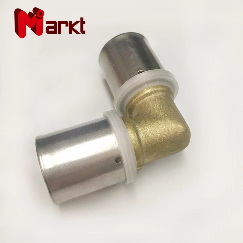 16X1/2" Forged Brass Press Pipe Fittings Gas Fittings for PE Al PE Pex Al Pex Pipe System OEM Factory