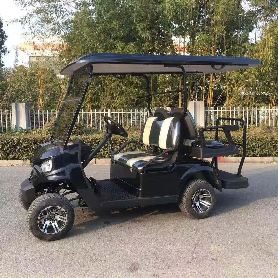 Venta en caliente Granja deportiva 4X2 5kw 60V 4 asientos 6 Seat Side by Side Electric Golf Cart off Road Electric Coche de golf con protector de parachoques/cepillo