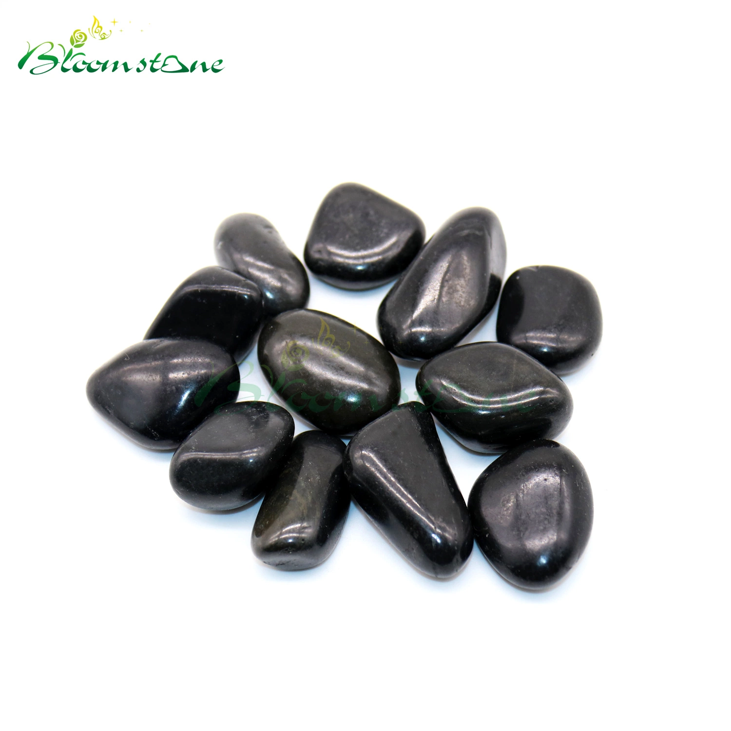 New Products Landscape Stone Black High Polished Pebble Stone for Garden Deconration