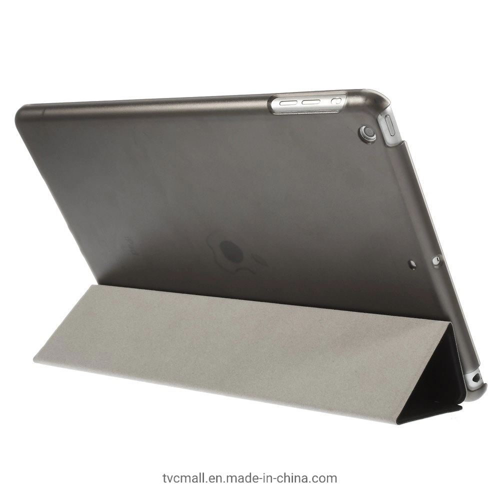 Tablet-Hülle für iPad Air (2013) Schutzhülle stoßfest Schale PU-Leder Tablet dreifach-Fold Standabdeckung Unterstützung Auto Wake / Sleep - Schwarz