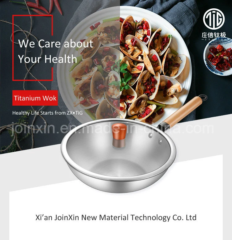 32cm Ultralight Metallic Grey Titanium Wok Cookware Chinese Frying Pan Wok