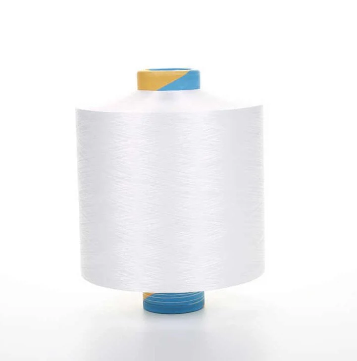 100% Recycled Eco-Friendly Polyester/Nylon Dope Dyed Spandex Nim SIM Him Raw White DTY Yarn for Filament Textured/Textile Sewing Knitting Fabric and Weaving