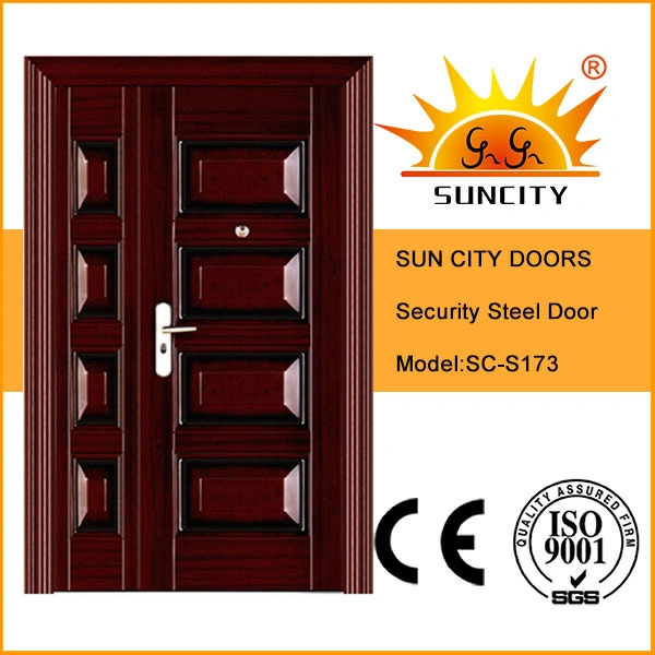 Main Steel Iron Door with Copper Painting (SC-S173)