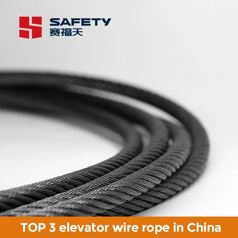 8mm 8X19s+Sfc 1770 1960 N/mm&sup2; Ungalvanized Elevator Steel Cable Wire Rope Jisg3525