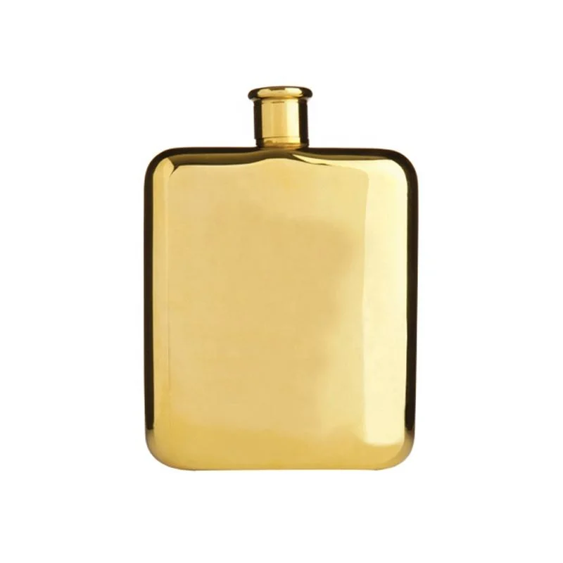 Acier inoxydable 5oz 6oz cuivre doré argent Whisky de haute qualité Vodka Metal Hip Flask