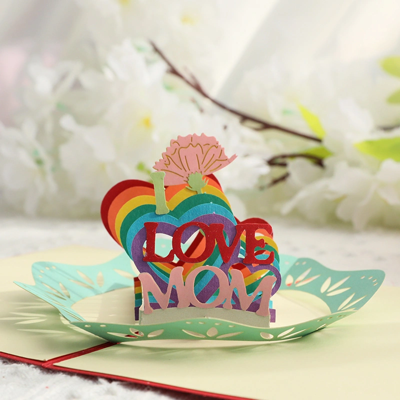 Día de las madres de papel Tarjetas 3D decoracion de torta de tarjeta de regalo