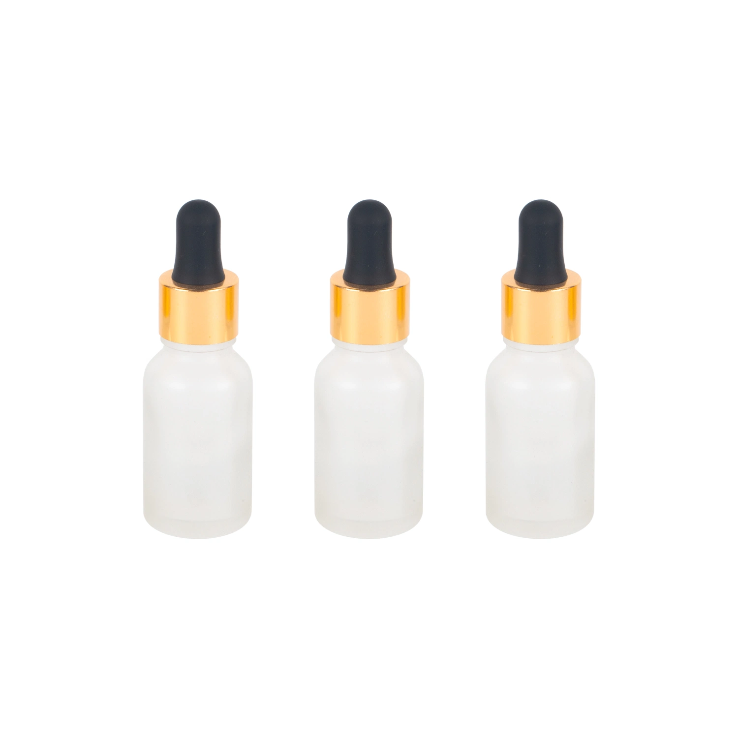 OEM 20ml Pipettes Compte-Gouttes en Verre d'Aluminium Argenté pour Bouteilles Boston Round.