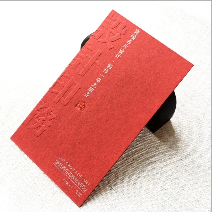 Impressão de papel vermelho Marca de vestuário Obrigado Hotel Cartão Cartão de oferta