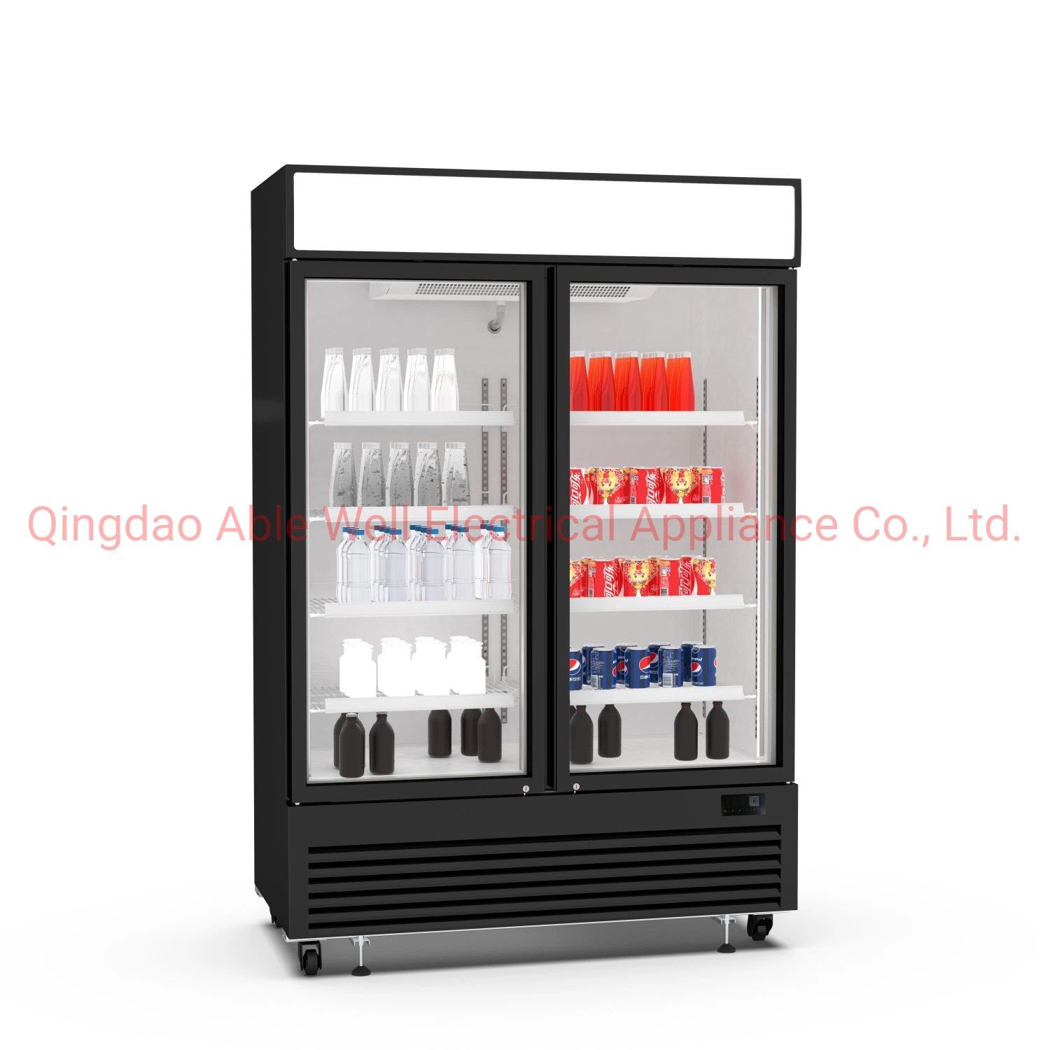 Commercial Glass Door Fridge Showcase Countertop Display Cooler Cola Refrigerator for Cold Drink