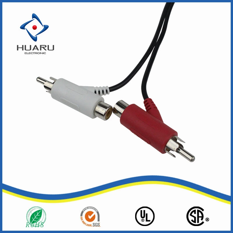 Custom RCA Male to Female Audio Piggyback AV Cable