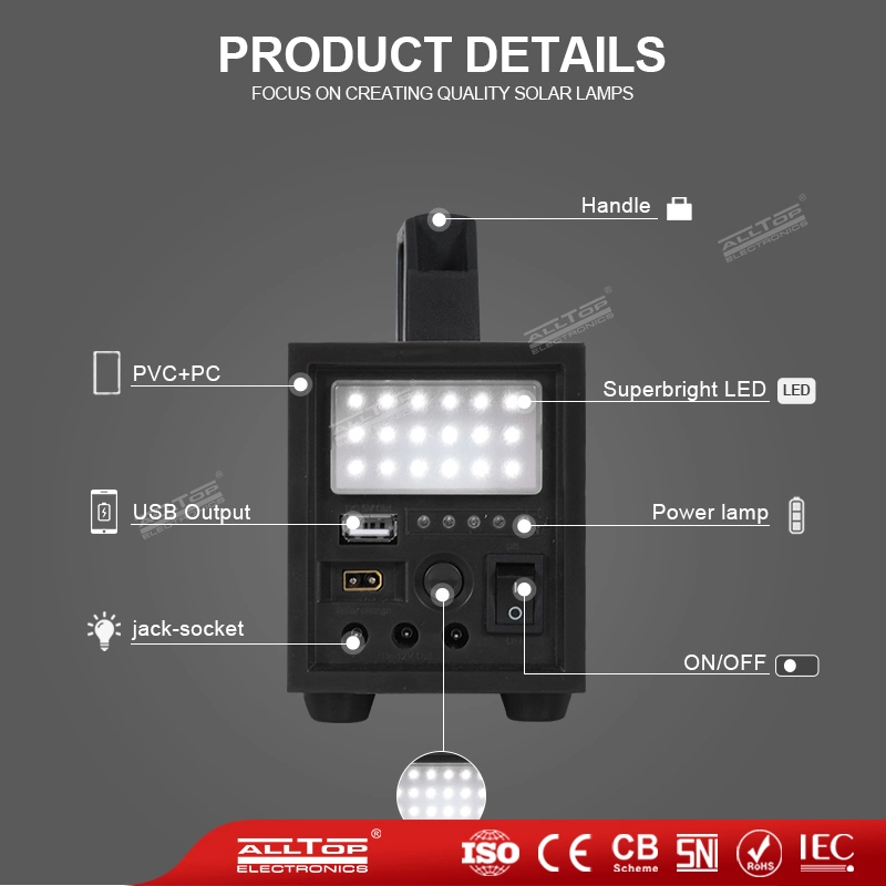 Alltop нового многофункционального устройства в одном из 20W 40W 60W для использования вне помещений для использования внутри помещений для кемпинга Главная Солнечная энергия системы