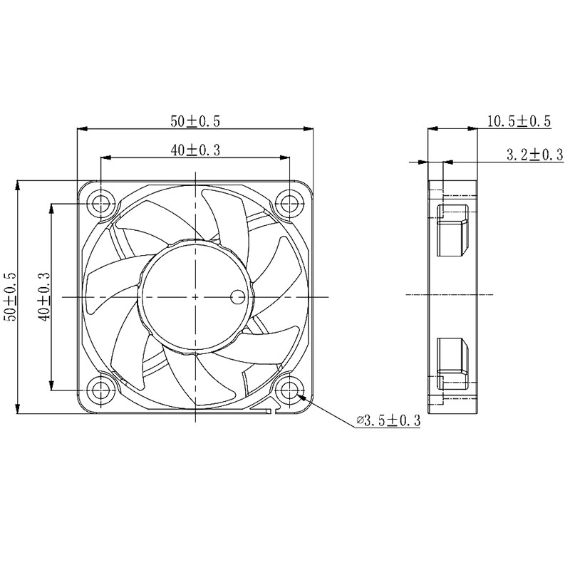 Fan Manufactures 5010 50*50*10mm Household Electrical Appliances DC Coolling Fan