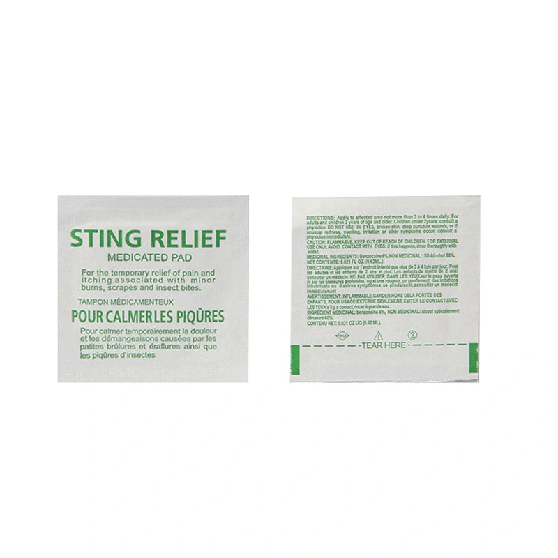 Medical Disposable Sting Relief Pad Breathable Itching No Stimulation Non-Woven Cleaning Sting Relief