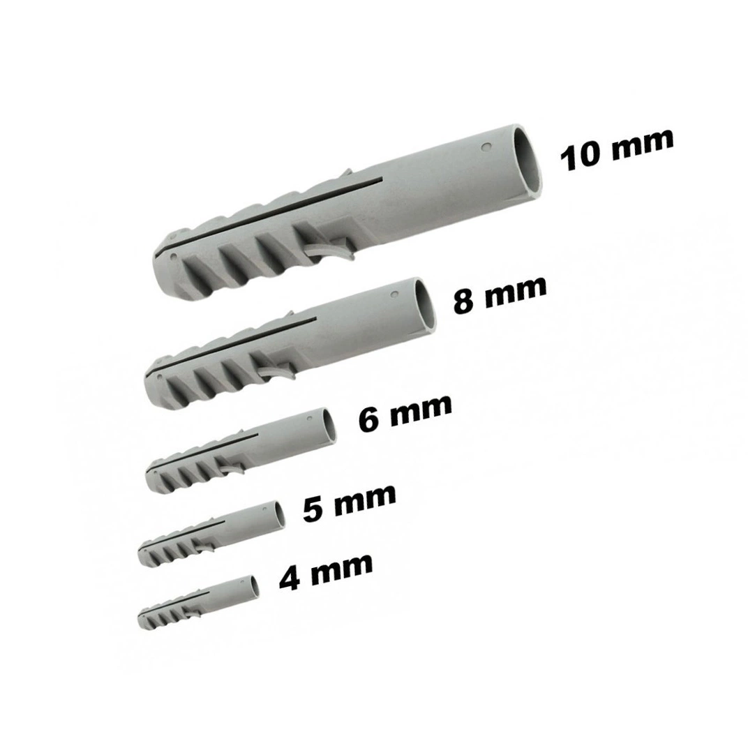 Nylon Plugs Expansion Tube Plastic Anchor Wall Plug High Quality Brand New PE Material Grey White Plastic Wall Plugs