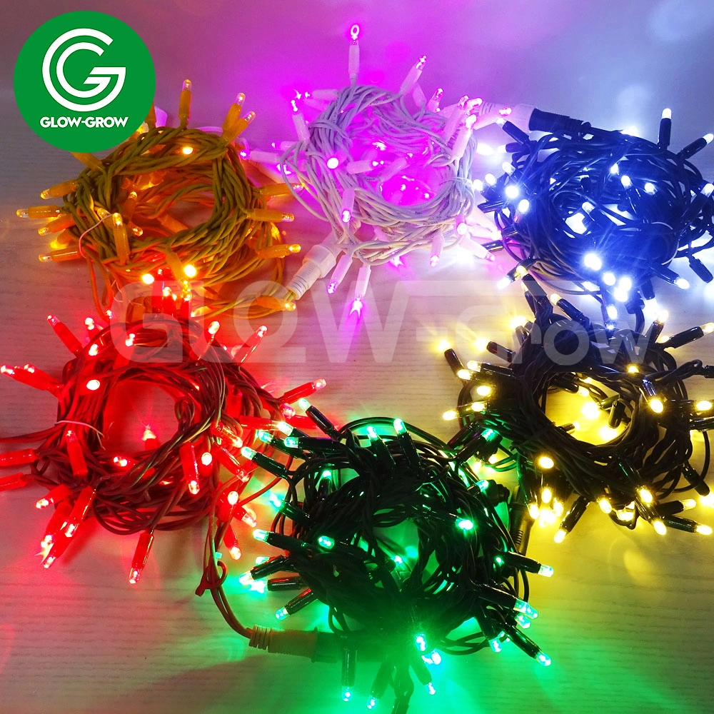 50LED 5m Guirlande Lumineuse LED en Fil de Caoutchouc Multicolore pour Décoration Extérieure