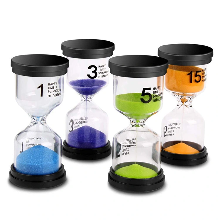 1min / 3mins / 5mins / 10 Minute Plastic and Sandglass Colorful Hourglass