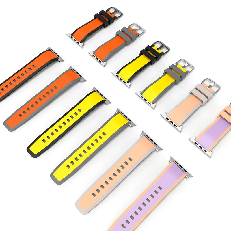 Hot Strap for Apple Watch Band Series 8 Ultra 49/45/41mm Smart Watch Silicone Bracelet Custom