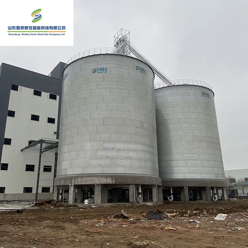Fábrica de molino de aceite de soja utilizado galvanizado de almacenamiento en silos de acero corrugado