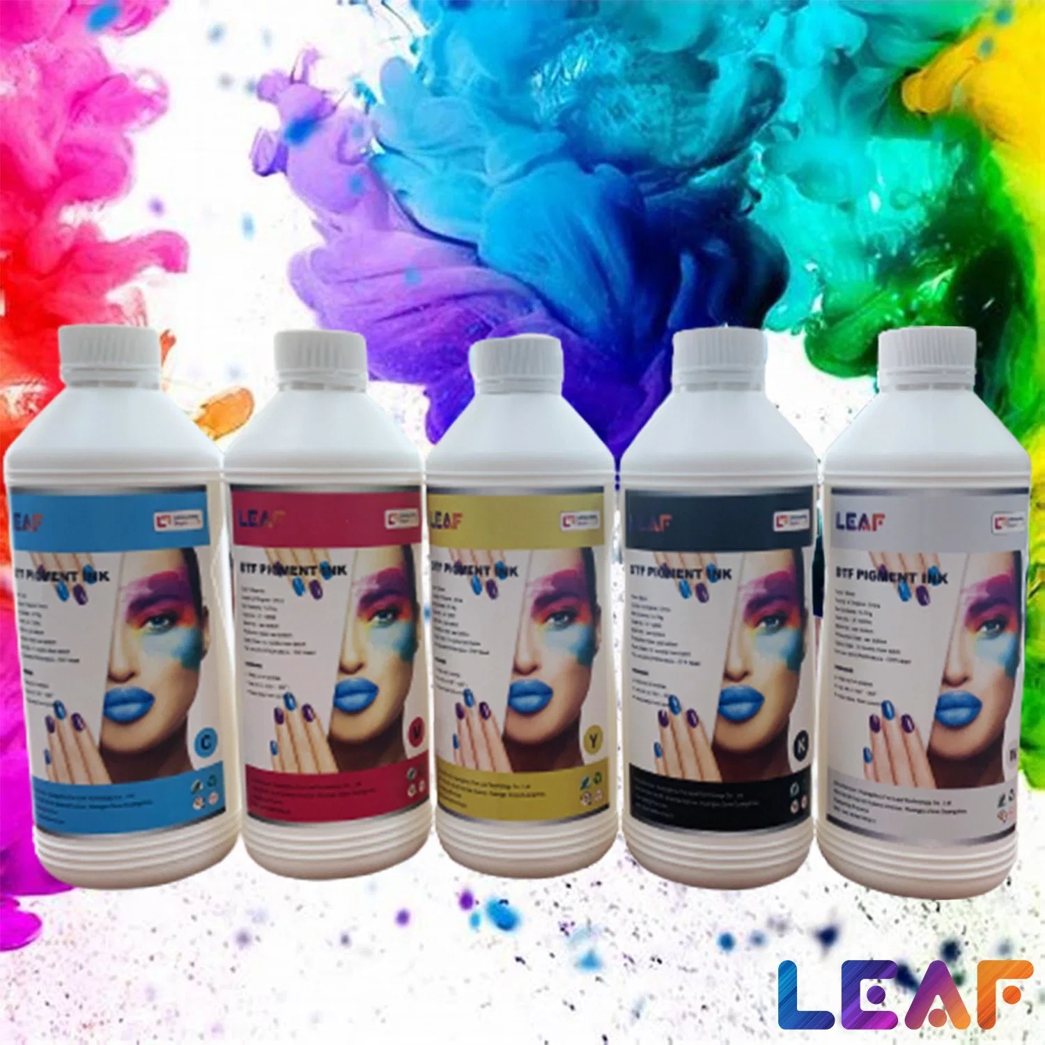 Bring Colors to Life with LEAF CMYK+W DTF Pigment Inks for Textiles