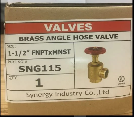 UL Listed FM Approved Pressure Adjustable Angle Fire Hose Valve