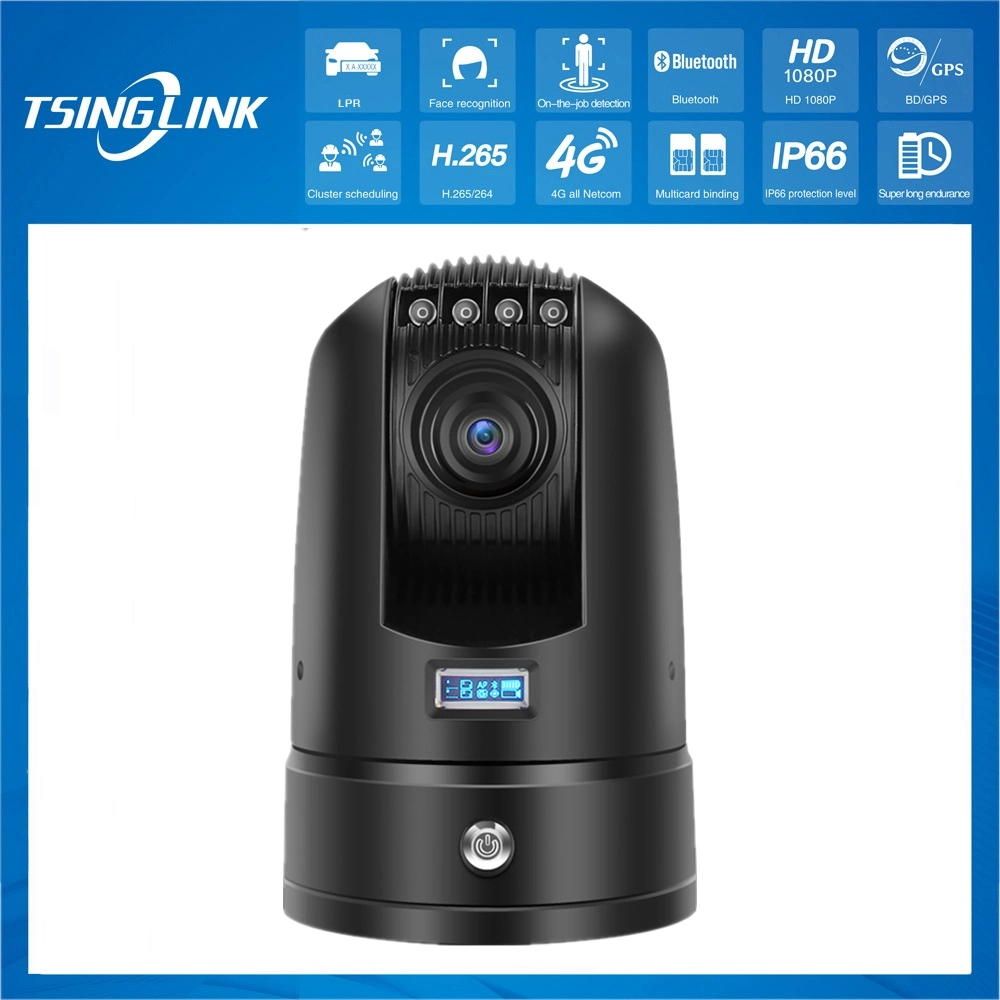 CCTV Wireless 4G Überwachung LPR Gesichtserkennung Dome Außenfernbedienung Steuern Sie die PTZ-Kamera mit Batterie