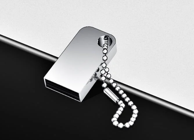Printing Logo Gift Mini Metal Strap Chain USB Flash Drive