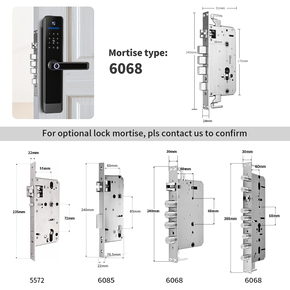 Guangdong Tuya digital electrónica de control deslizante de cerradura de puerta inteligente con la cámara