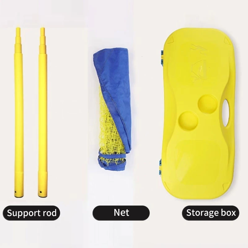 Portable Badminton Net Set with Foldable Stand with or Without Racket and Shuttlecock