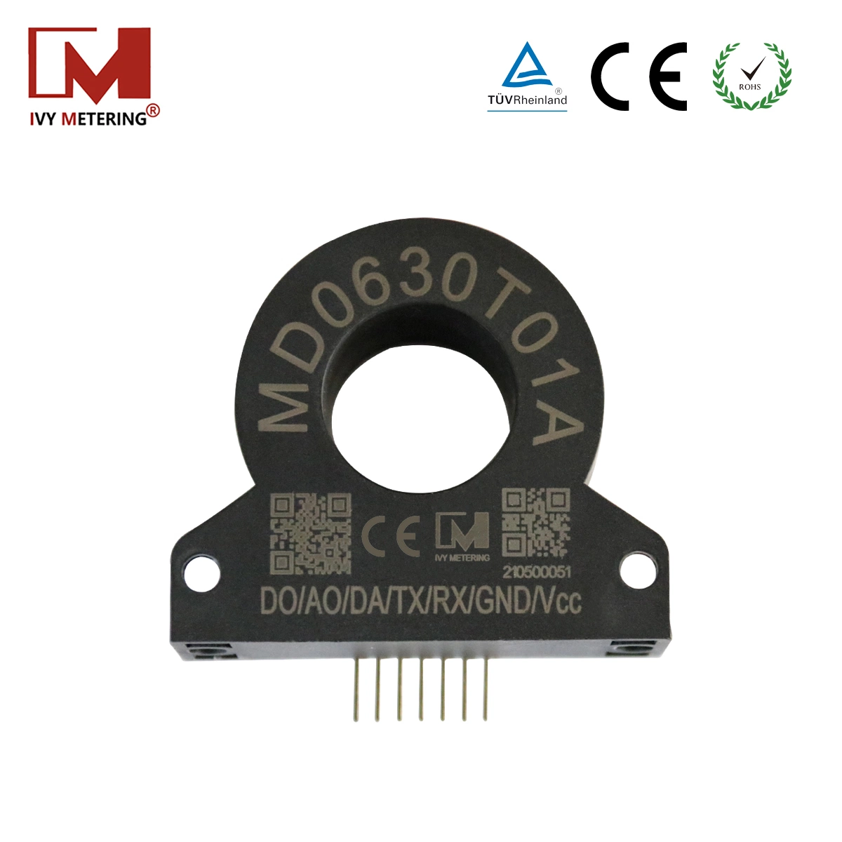 30mA AC 6mA DC GFCI Earth Leakage Sensor Ground Fault Current Transformer for EV Charging Station