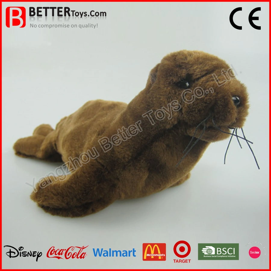 La norme ASTM Custom réalistes de lion de mer doux jouet en peluche Marine animal en peluche