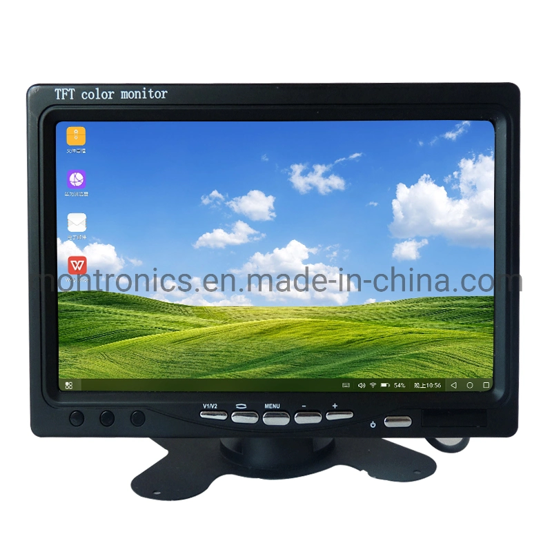 Veículo com monitor LCD TFT panorâmico de 7 polegadas com resolução de 12 V - 24 V e 800 X480 CCTV Monitor de carros