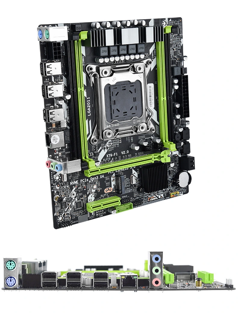 Kit LGA 2011 da motherboard X79-F1 com Xeon E5 2670 V2 Processador e memória DDR3 de 16 GB Placa Mae X79